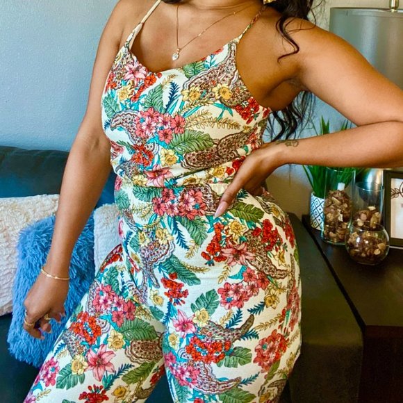 Floral Print Romper - Picture 1 of 3